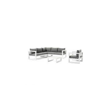 Set 5 piese CALZO  alb cu gri