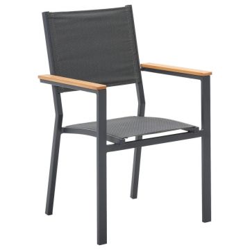 Scaun De Grădină in lemn, metal, textil antracit