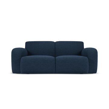 Canapea 2 locuri, Molino-101, Micadoni Home, 170x95x72 cm, tesatura boucle, albastru inchis