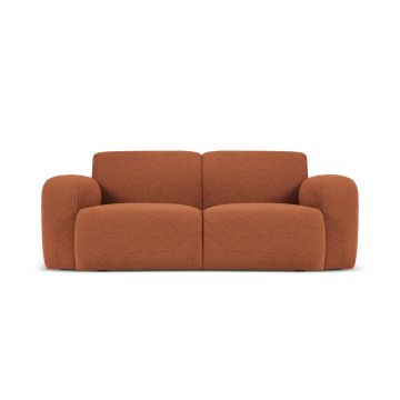 Canapea 2 locuri, Molino-101, Micadoni Home, 170x95x72 cm, tesatura boucle, maro