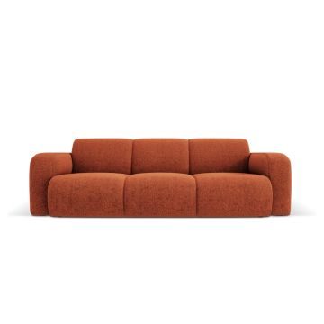 Canapea 3 locuri, Molino-140, Micadoni Home, 235x95x72 cm, tesatura chenille din poliester, teracota