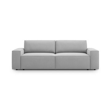 Canapea extensibila 3 locuri, Jodie-78, Micadoni Home, 247x107x86 cm, tesatura structurata, gri deschis