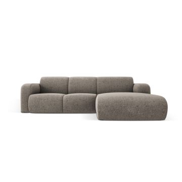 Coltar dreapta 4 locuri, Molino-140, Micadoni Home, 250x170x72 cm, tesatura chenille din poliester, gri