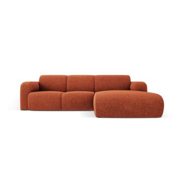 Coltar dreapta 4 locuri, Molino-140, Micadoni Home, 250x170x72 cm, tesatura chenille din poliester, teracota