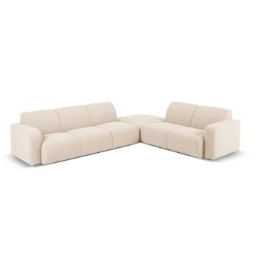 Coltar dreapta 6 locuri, Molino-101, Micadoni Home, 315x250x72 cm, tesatura boucle, bej