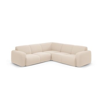 Coltar simetric 5 locuri, Molino-101, Micadoni Home, 252x252x75 cm, tesatura boucle, bej