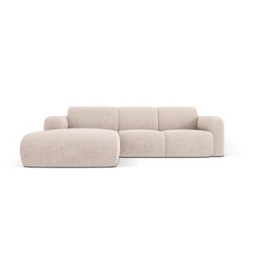 Coltar stanga 4 locuri, Molino-140, Micadoni Home, 250x170x72 cm, tesatura chenille din poliester, bej