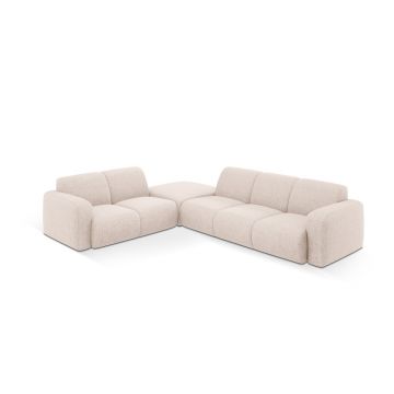 Coltar stanga 6 locuri, Molino-140, Micadoni Home, 315x250x72 cm, tesatura chenille din poliester, bej