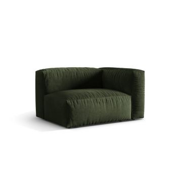 Modul dreapta pentru canapea, 1 loc, Martina-120, Micadoni Home, 121x106x75 cm, catifea, verde