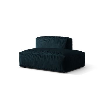 Modul dreapta pentru canapea, 2 locuri, Martina-120, Micadoni Home, 133x106x75 cm, catifea, albastru petrol inchis