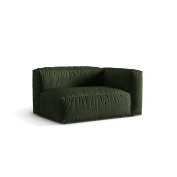 Modul dreapta pentru canapea, 1 loc, Martina-120, Micadoni Home, 160x106x75 cm, catifea, verde