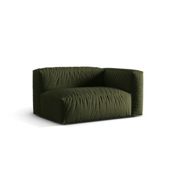 Modul dreapta pentru canapea, 1 loc, Martina-169, Micadoni Home, 160x106x75 cm, tesatura structurata catifelata, verde