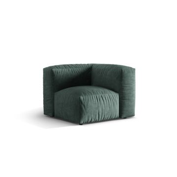 Modul pentru canapea, 1 loc, Martina-120, Micadoni Home, 100x100x75 cm, catifea, petrol