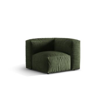 Modul pentru canapea, 1 loc, Martina-120, Micadoni Home, 100x100x75 cm, catifea, verde