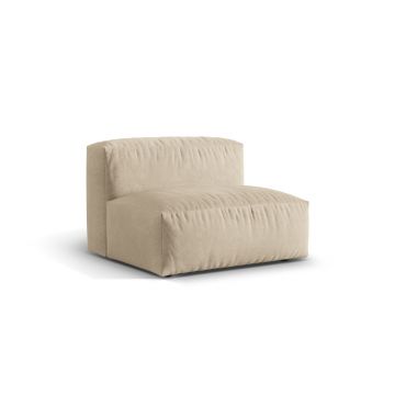 Modul pentru canapea, 1 loc, Martina-120, Micadoni Home, 92x106x75 cm, catifea, bej deschis