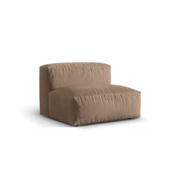 Modul pentru canapea, 1 loc, Martina-120, Micadoni Home, 92x106x75 cm, catifea, bej inchis