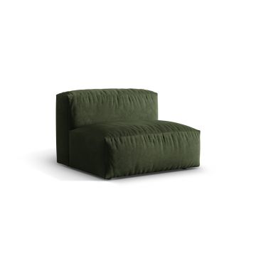 Modul pentru canapea, 1 loc, Martina-120, Micadoni Home, 92x106x75 cm, catifea, verde