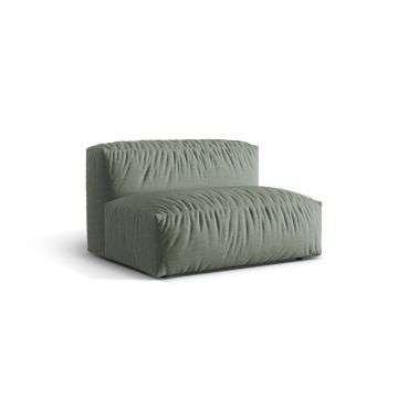 Modul pentru canapea, 1 loc, Martina-169, Micadoni Home, 132x106x75 cm, tesatura structurata catifelata, verde muschi
