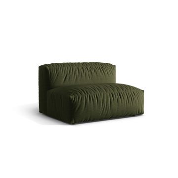 Modul pentru canapea, 1 loc, Martina-169, Micadoni Home, 132x106x75 cm, tesatura structurata catifelata, verde