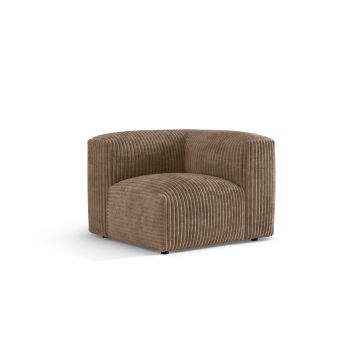 Modul pentru canapea, 1 loc, Martina-212, Micadoni Home, 100x100x75 cm, velur, maro ghinda