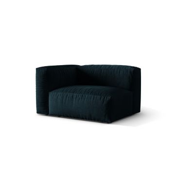 Modul stanga pentru canapea, 1 loc, Martina-120, Micadoni Home, 121x106x75 cm, catifea, petrol inchis