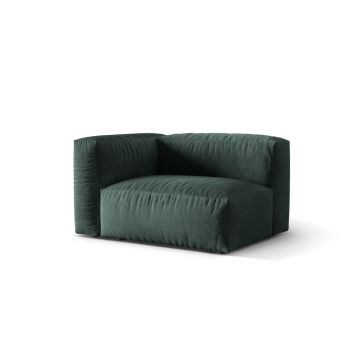 Modul stanga pentru canapea, 1 loc, Martina-120, Micadoni Home, 121x106x75 cm, catifea, petrol