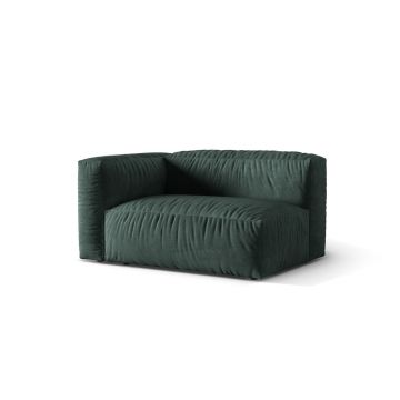 Modul stanga pentru canapea, 1 loc, Martina-120, Micadoni Home, 160x106x75 cm, catifea, petrol