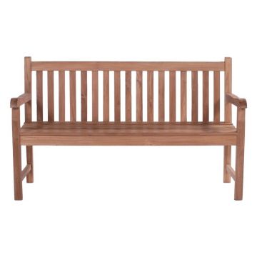 Bancă de grădină în culoare naturală din lemn masiv Java – Hartman