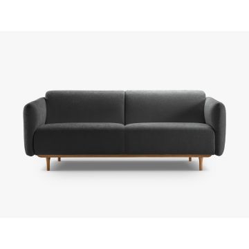 Canapea 2 locuri, Noomi-215, Micadoni Home, 162x94x75 cm, tesatura structurata chenille, grafit