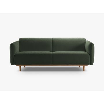 Canapea 2 locuri, Noomi-215, Micadoni Home, 162x94x75 cm, tesatura structurata chenille, verde moss