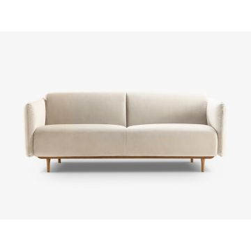 Canapea 2 locuri, Noomi-88, Micadoni Home, 162x94x75 cm, catifea, bej