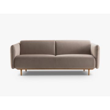 Canapea 2 locuri, Noomi-88, Micadoni Home, 162x94x75 cm, catifea, gri beton