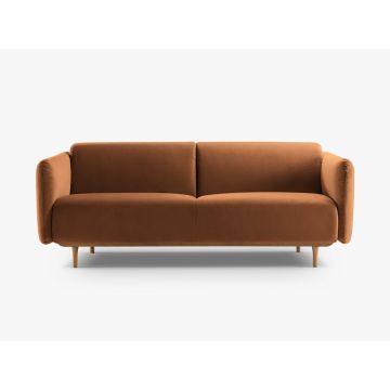 Canapea 2 locuri, Noomi-88, Micadoni Home, 162x94x75 cm, catifea, miere