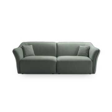 Canapea 3 locuri, Hailey, Micadoni Home, 206x102x79 cm, tesatura boucle, grafit