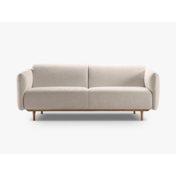 Canapea 3 locuri, Noomi-215, Micadoni Home, 196x94x75 cm, tesatura structurata chenille, bej