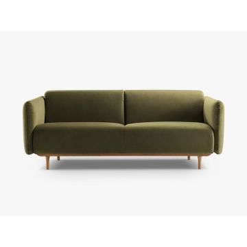 Canapea 3 locuri, Noomi-88, Micadoni Home, 196x94x75 cm, catifea, verde moss melange