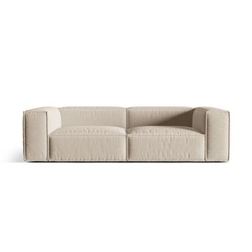 Canapea 4 locuri, Nuria-215, Micadoni Home, 250x110x72 cm, tesatura structurata chenille, bej