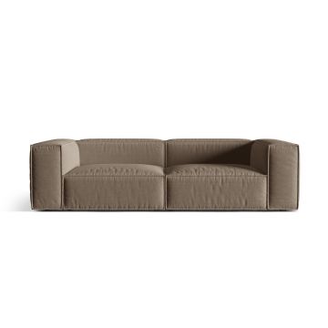 Canapea 4 locuri, Nuria-215, Micadoni Home, 250x110x72 cm, tesatura structurata chenille, cappuccino