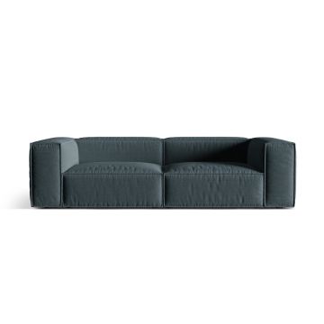 Canapea 4 locuri, Nuria-215, Micadoni Home, 250x110x72 cm, tesatura structurata chenille, petrol inchis