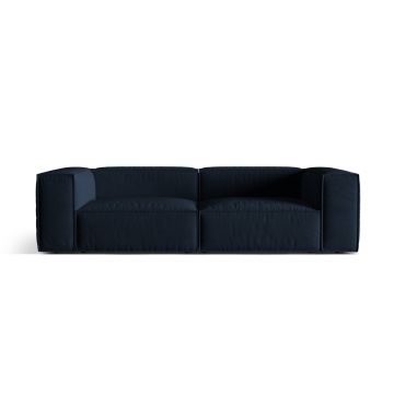 Canapea 4 locuri, Nuria-88, Micadoni Home, 250x110x72 cm, catifea, albastru inchis