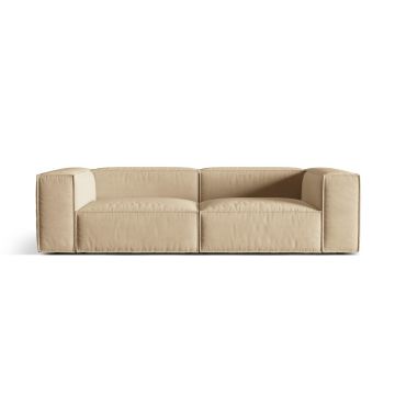 Canapea 4 locuri, Nuria-88, Micadoni Home, 250x110x72 cm, catifea, bej nude