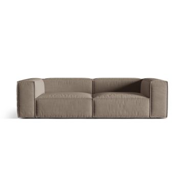 Canapea 4 locuri, Nuria-88, Micadoni Home, 250x110x72 cm, catifea, gri beton