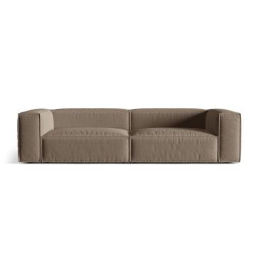 Canapea 5 locuri, Nuria-215, Micadoni Home, 290x110x72 cm, tesatura structurata chenille, cappuccino