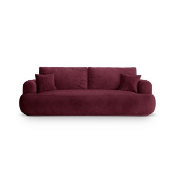 Canapea extensibila 3 locuri, Ella-193, Micadoni Home, 253x108x94 cm, tesatura structurata chenille, bordo Canapea extensibila 3 locuri, Ella-193, Micadoni Home, 253x108x94 cm, tesatura structurata chenille, bordo
