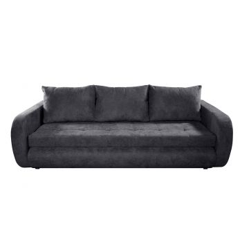Canapea extensibila Genoa Graphite, 230x97x78 cm, cu lada de depozitare