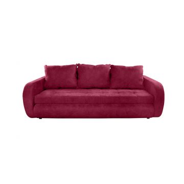 Canapea extensibila Genoa Rosu, 230x97x78 cm, cu lada de depozitare