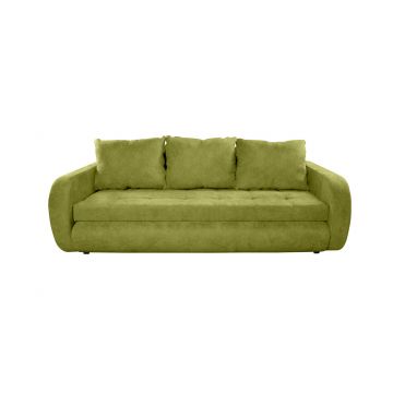 Canapea extensibila Genoa Verde, 230x97x78 cm, cu lada de depozitare