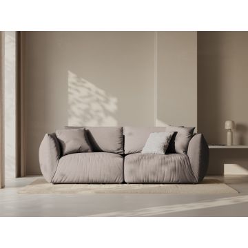 Canapea modulara 3 locuri, Chris-259, Micadoni Home, 220x100x80 cm, tesatura structurata chenille, bej sand