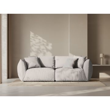 Canapea modulara 3 locuri, Chris-259, Micadoni Home, 220x100x80 cm, tesatura structurata chenille, natural