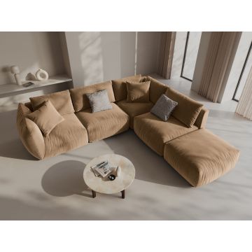 Coltar modular dreapta 4 locuri, Chris-184, Micadoni Home, 295x290x80 cm, catifea, bej sand Coltar modular dreapta 4 locuri, Chris-184, Micadoni Home, 295x290x80 cm, catifea, bej sand